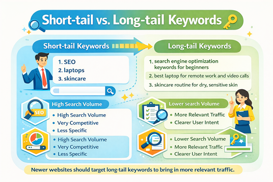 Short-tail vs Long-tail Keywords
