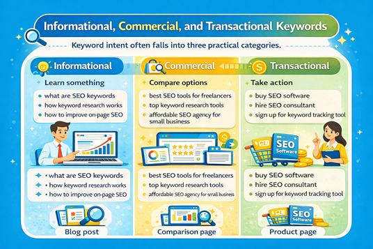 Informational Commercial and Transactional Keywords